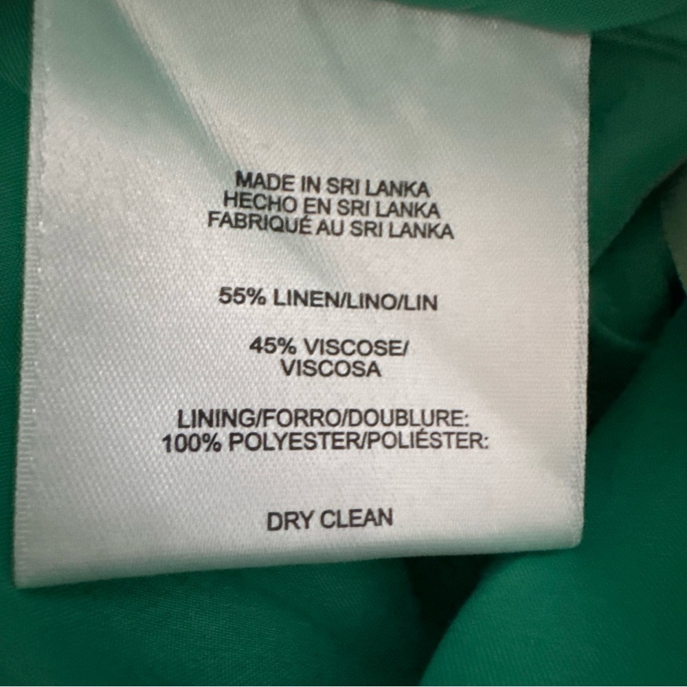Jones New York Kelly Green Linen Blend Sea Shell Sleeveless Dress XL NWT - Picture 11 of 11